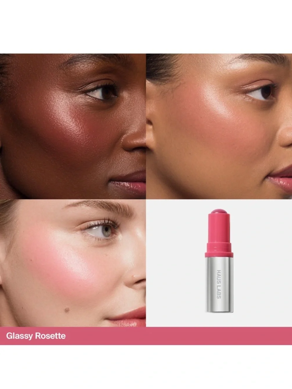 HAUS LABS Color Fuse Glassy Blush Balm - Glassy Rosette